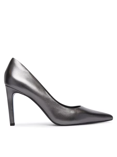 Обувки на Calvin Klein Ess Stiletto 90 Met Lth Тъмносив