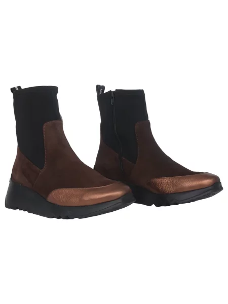 Buty do kostki Wonders zamszowe brązowe