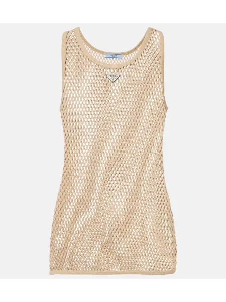 Top Prada transparente bej