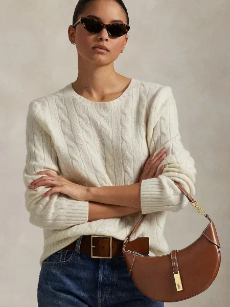 Шкіряна сумочка Polo Ralph Lauren чорний