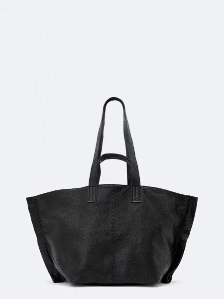 Shopper kabelka Allsaints čierna