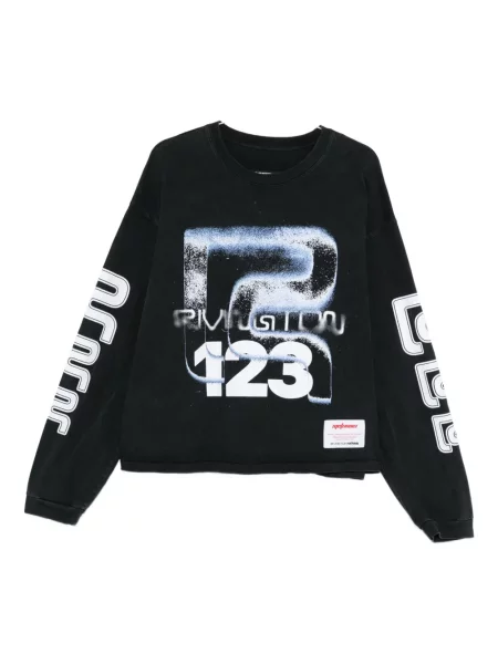 Tricou Rrr123 cu imagine lung negru
