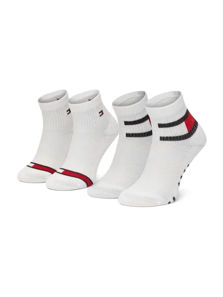 Дълги чорапи Tommy Hilfiger бял