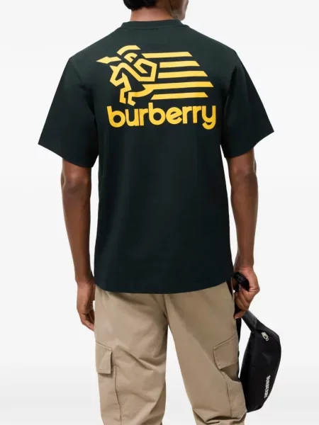 Tricou Burberry cu autograf albastru