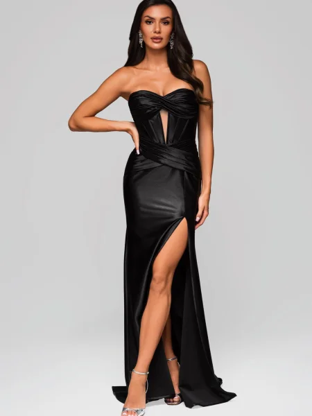 Rochie de seară Edoti de costum negru