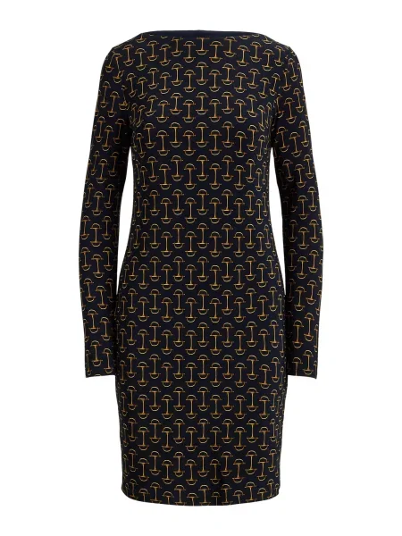 Lauren Ralph Lauren Rochie CLASSIC bleumarin / maro / deschis galben