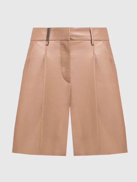 Кожаные шорты Peserico коричневые