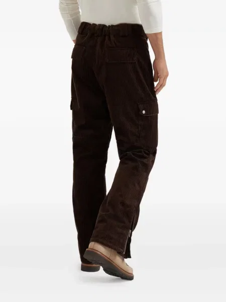 Pantaloni cargo Brunello Cucinelli de catifea cord maro