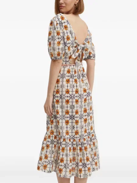 Kostiumas midi suknelė La Petite Française iki kelių kaklaraiščiai