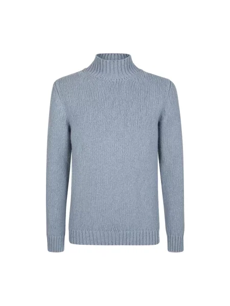 Sweter Eleventy wełniany niebieski