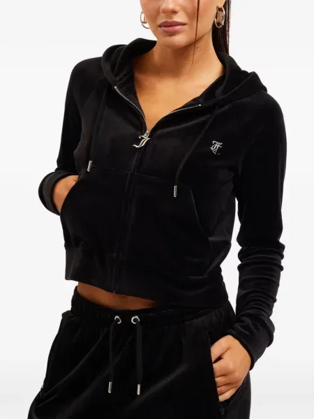Stras hanorac cu glugă Juicy Couture negru