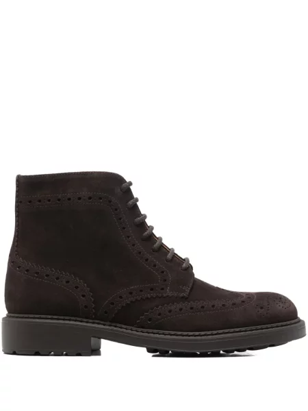 Brogues Doucal's cu șireturi din dantelă maro