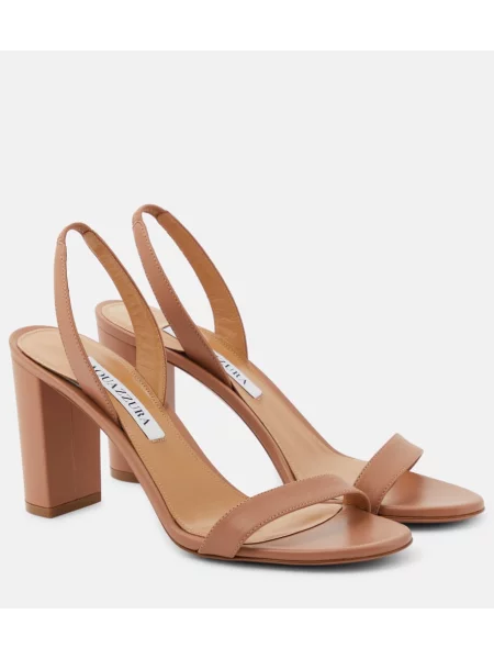Usnjene sandali Aquazzura z odprtimi petami