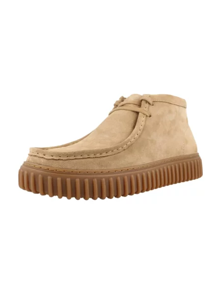 Clarks Originals Botki Zamszowe Torhill beige beżowe