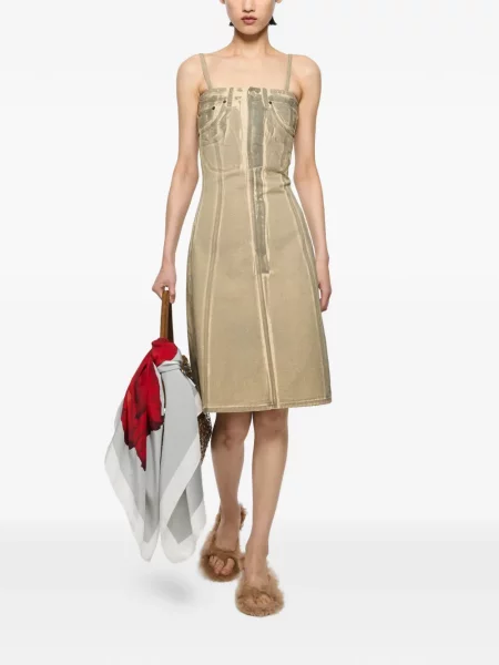 Rochie din denim Acne Studios cu imagine
