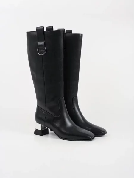 Шкіряні чоботи Karl Lagerfeld KAYLA блок чорний