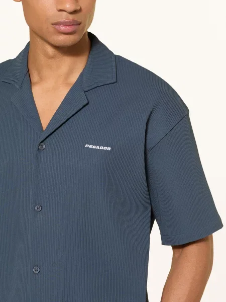 Pegador Letní Košile Troy Comfort Fit S Plisováním tmavě modrá