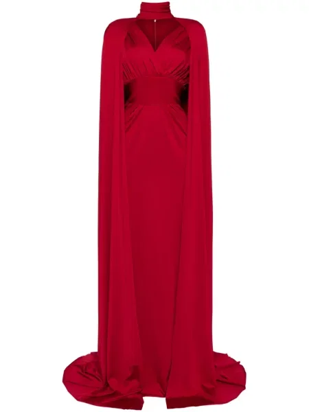 Rochie Saiid Kobeisy din jerseu de costum roșu