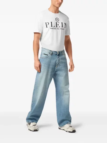 Jeansy dziecięce Philipp Plein niebieskie