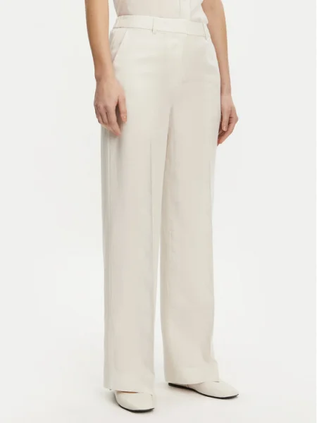 Calvin Klein Pantaloni palazzo Wide Leg bej