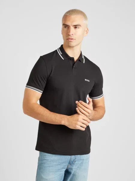 BOSS Tricou Paul / alb negru