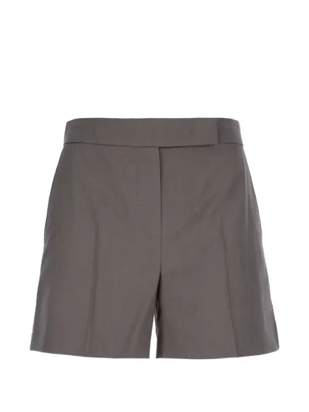 Pantaloni scurți Max Mara de lână gri