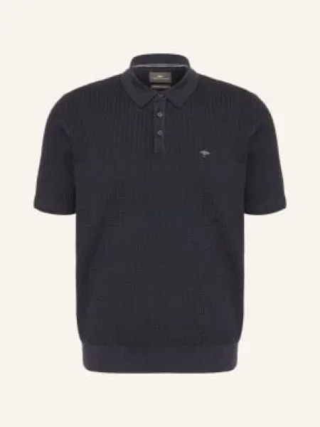 Fynch-Hatton Dzianinowa Koszulka Polo blau granatowe