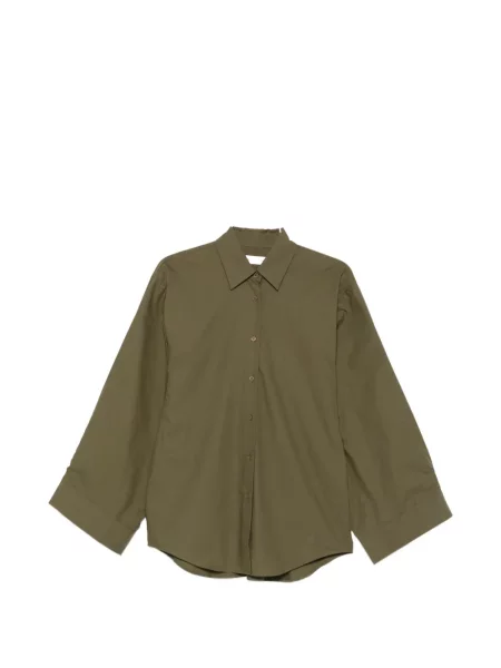 Cămașă The Frankie Shop cu broderie verde