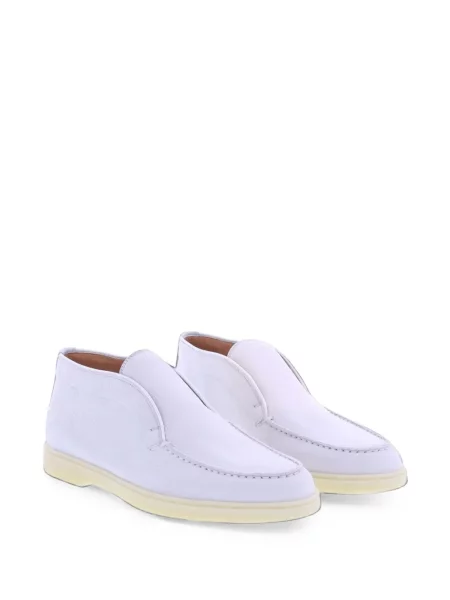 Botine Santoni din piele alb