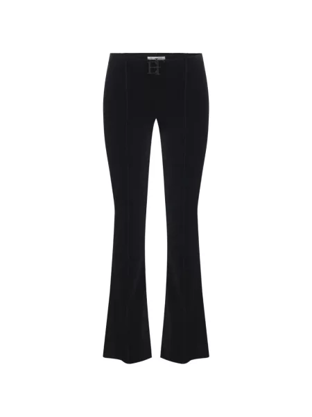 Pantaloni Elisabetta Franchi de catifea negru