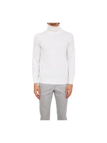 Sweter z golfem Eleventy z kaszmiru biały