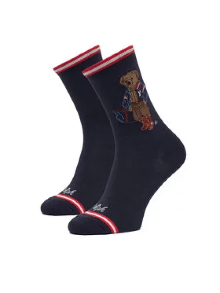 Polo Ralph Lauren Dolge nogavice Mornarsko modra bela