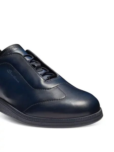 Sneakerși Santoni din piele slip-on albastru
