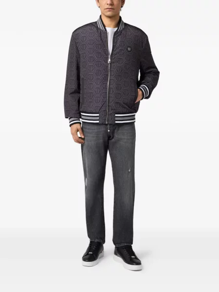 Geacă bomber Philipp Plein cu imagine negru