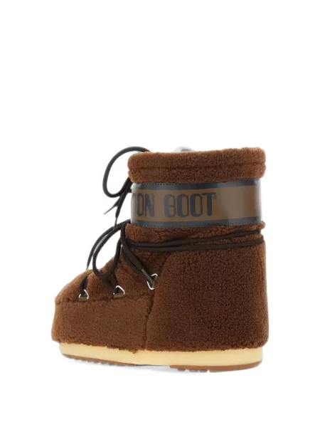 Botine Moon Boot din fleece maro