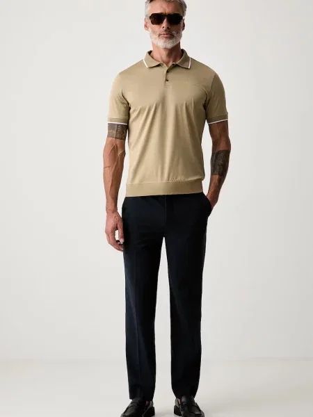 Tricou polo Karl Lagerfeld bej