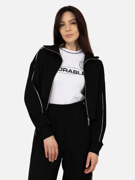 Кофта спортивна YUKI модал/поліестер чорний