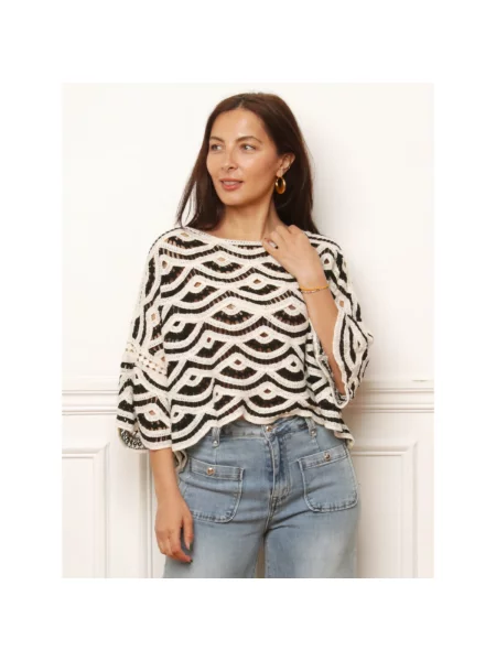 Top La Modeuse negru