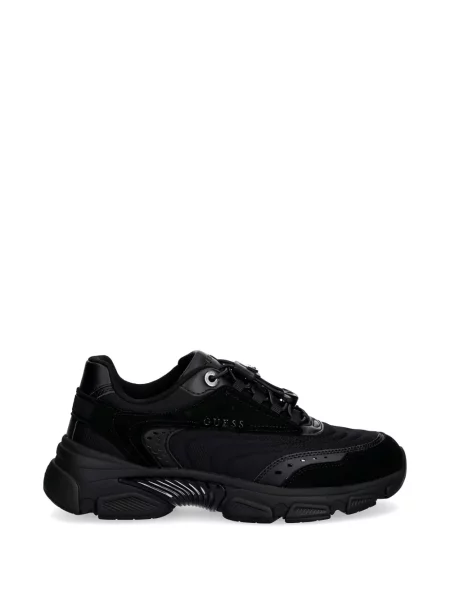 Tenisice Guess s vezicama s čipkom crna