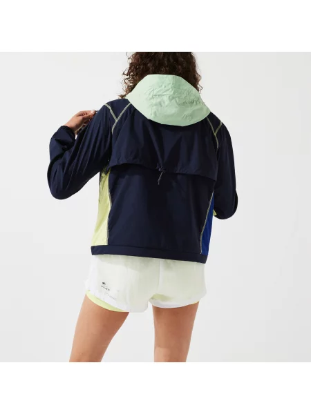 Lacoste Sweter Z Kolorowymi Akcentami granatowy