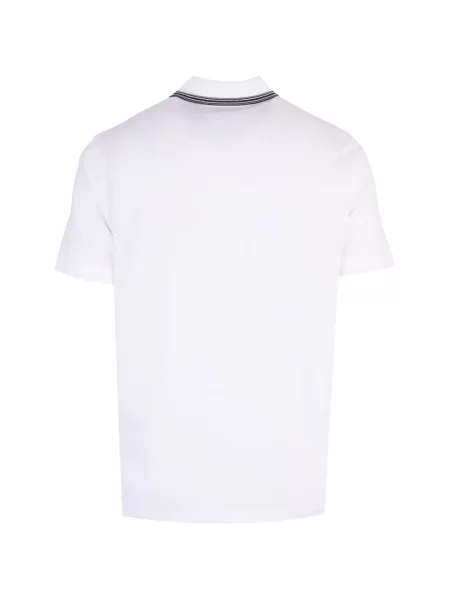 Tricou polo Brioni cu dungi alb