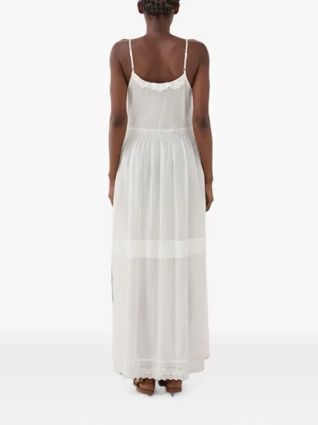 Rochie maxi Eleh cu broderie alb