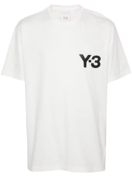 Tricou Y-3 cu imagine alb