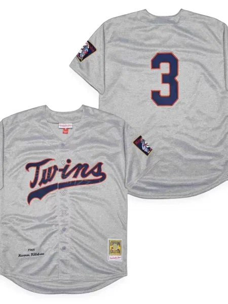 Jersey aplikált ing Mitchell & Ness szürke