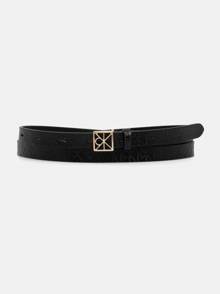 Kožni remen Calvin Klein crna