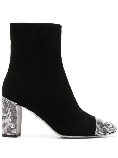 Botine Rene Caovilla din piele de căprioară negru