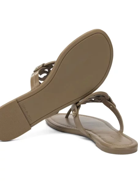 Sandale Tory Burch din piele fără toc maro