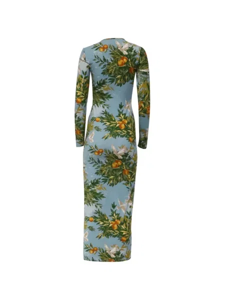Rochie Reformation cu model floral cu imagine albastru