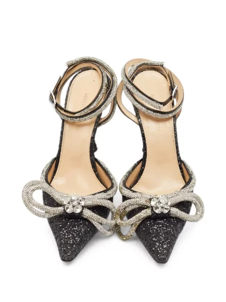 Pantofi cu toc Mach & Mach cu funde negru