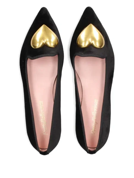 Балеринки Pretty Ballerinas със сърца черно